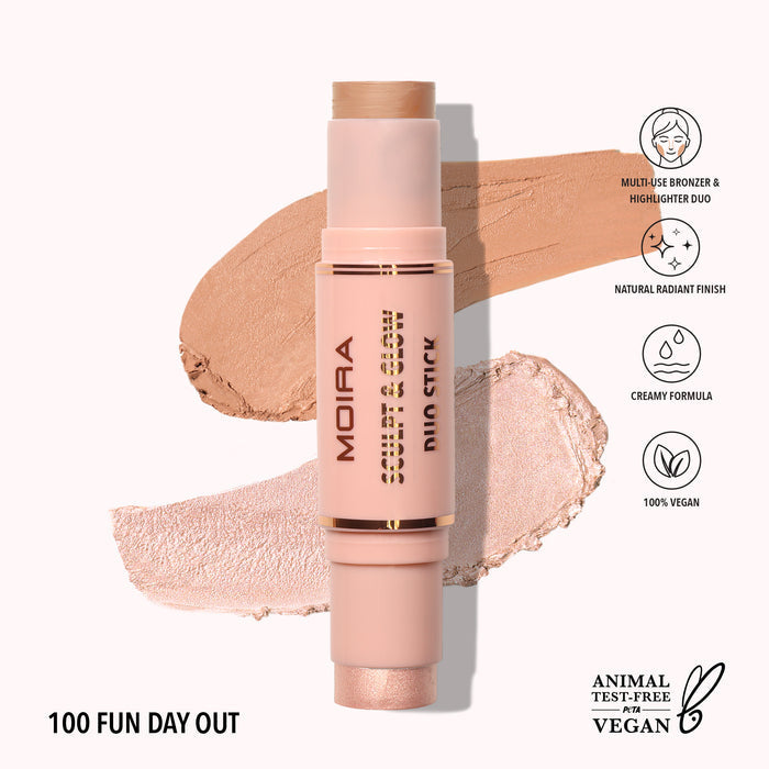 Sculpt & Glow Duo Stick Contorno e Iluminador en Barra - Moira