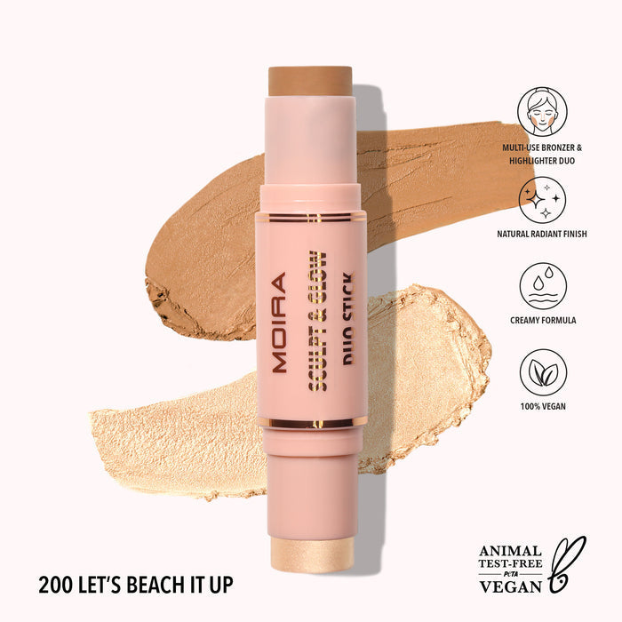 Sculpt & Glow Duo Stick Contorno e Iluminador en Barra - Moira