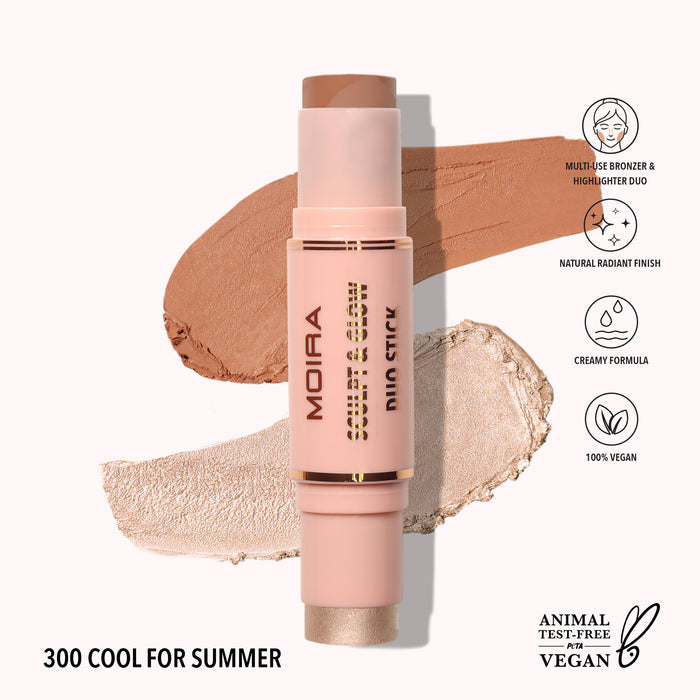 Sculpt & Glow Duo Stick Contorno e Iluminador en Barra - Moira