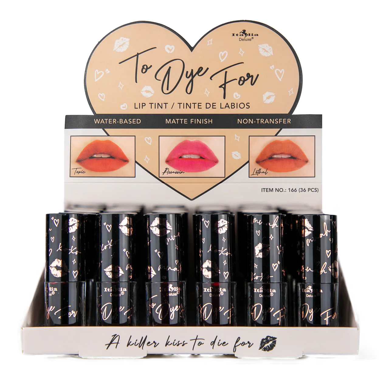 To Dye For Tinta de Labios Italia Deluxe - Blíster 36 Unidades Precio por Unidad: $26.00