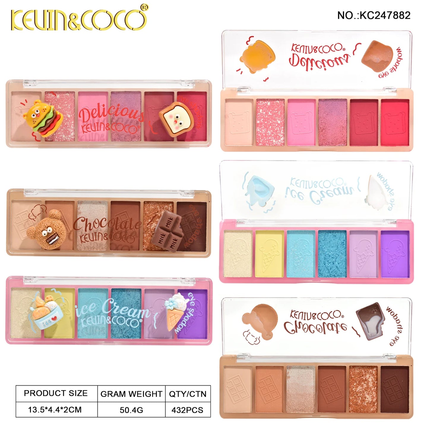 Paleta de Sombras 6 Tonos - Kevin & Coco