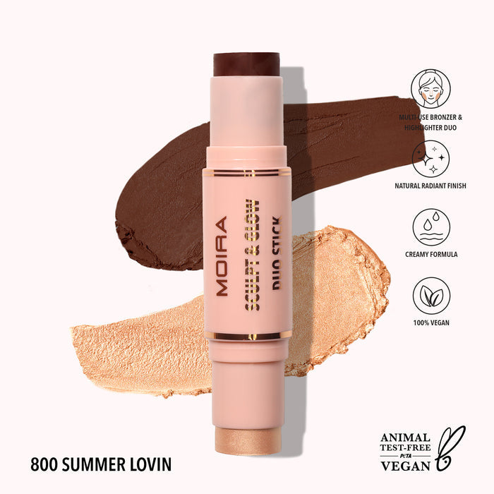 Sculpt & Glow Duo Stick Contorno e Iluminador en Barra - Moira