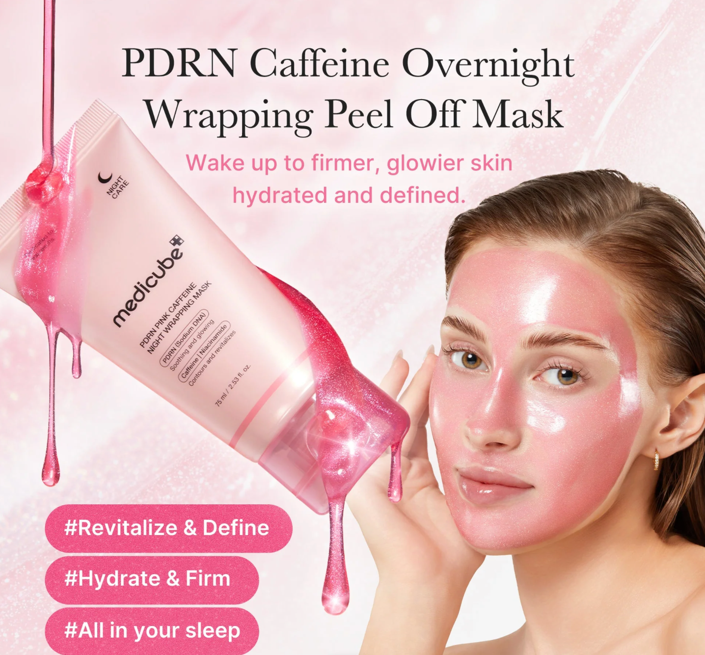 PDRN Pink Caffeine Night Wrapping Mask - Medicube