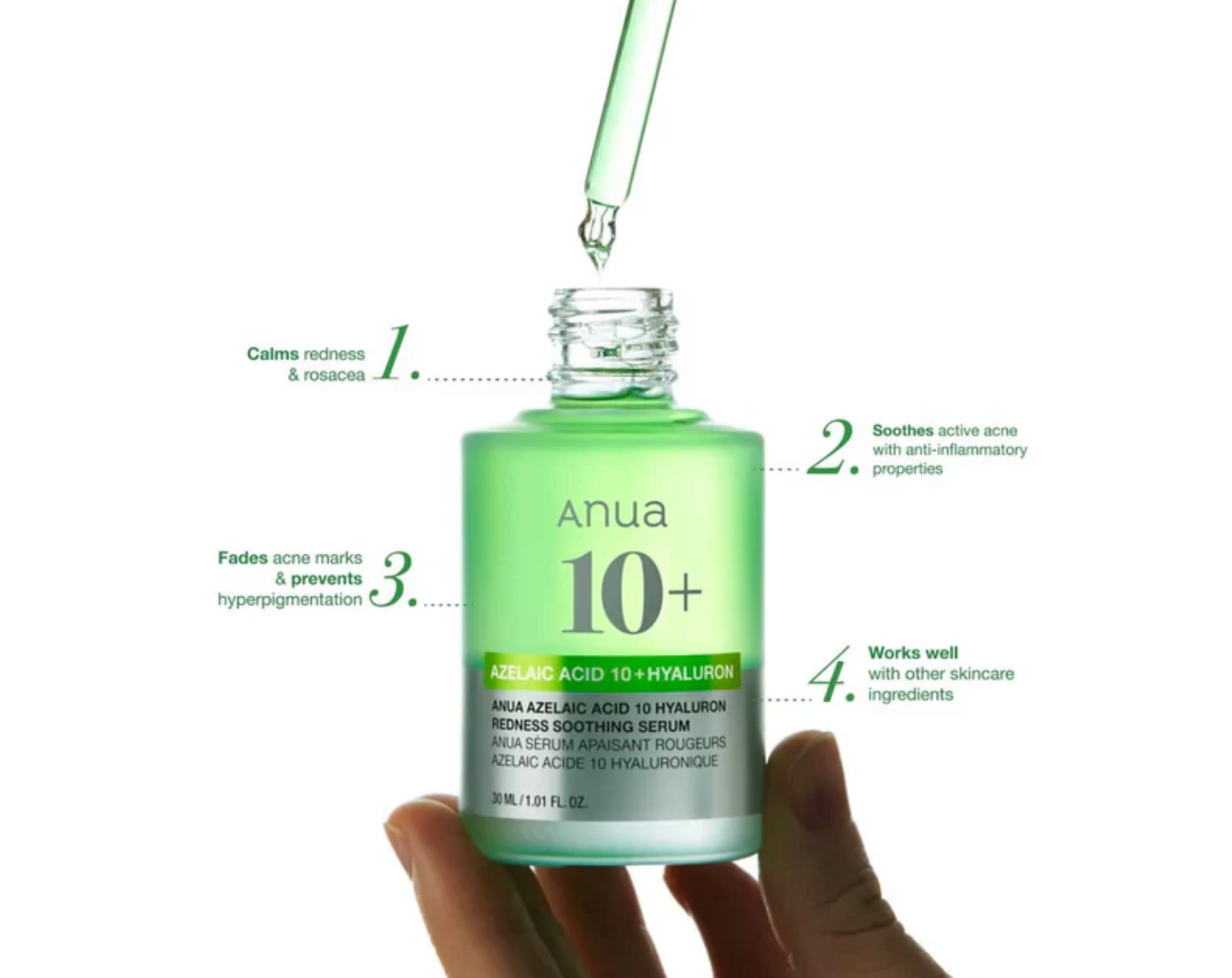Azelaic Acid 10 Hyaluron Redness Soothing Serum - Anua