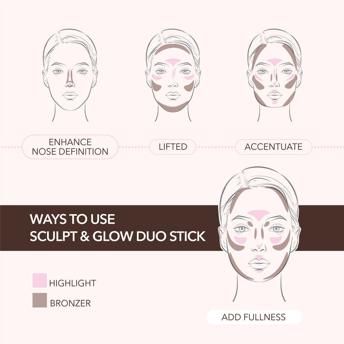 Sculpt & Glow Duo Stick Contorno e Iluminador en Barra - Moira
