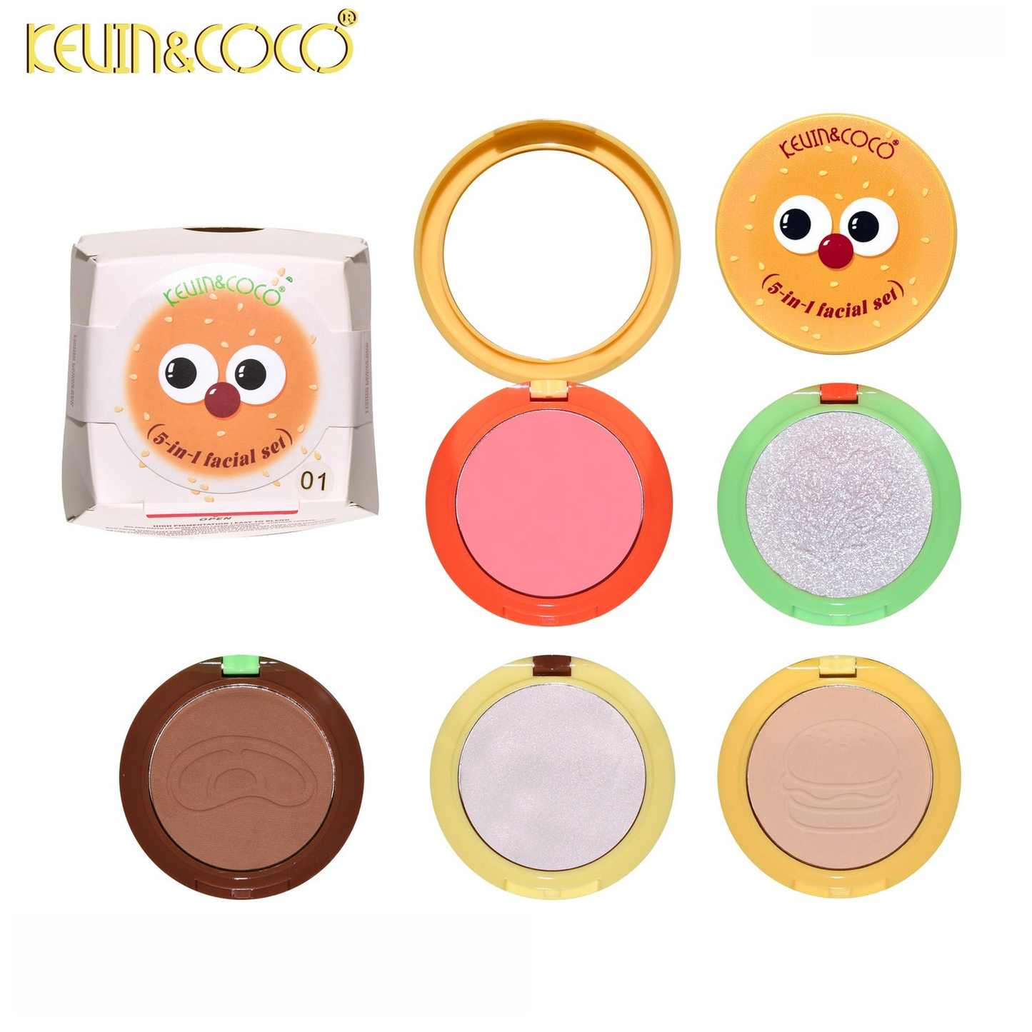 Burgerlicious Set de Rostro 5 en 1 - Kevin & Coco