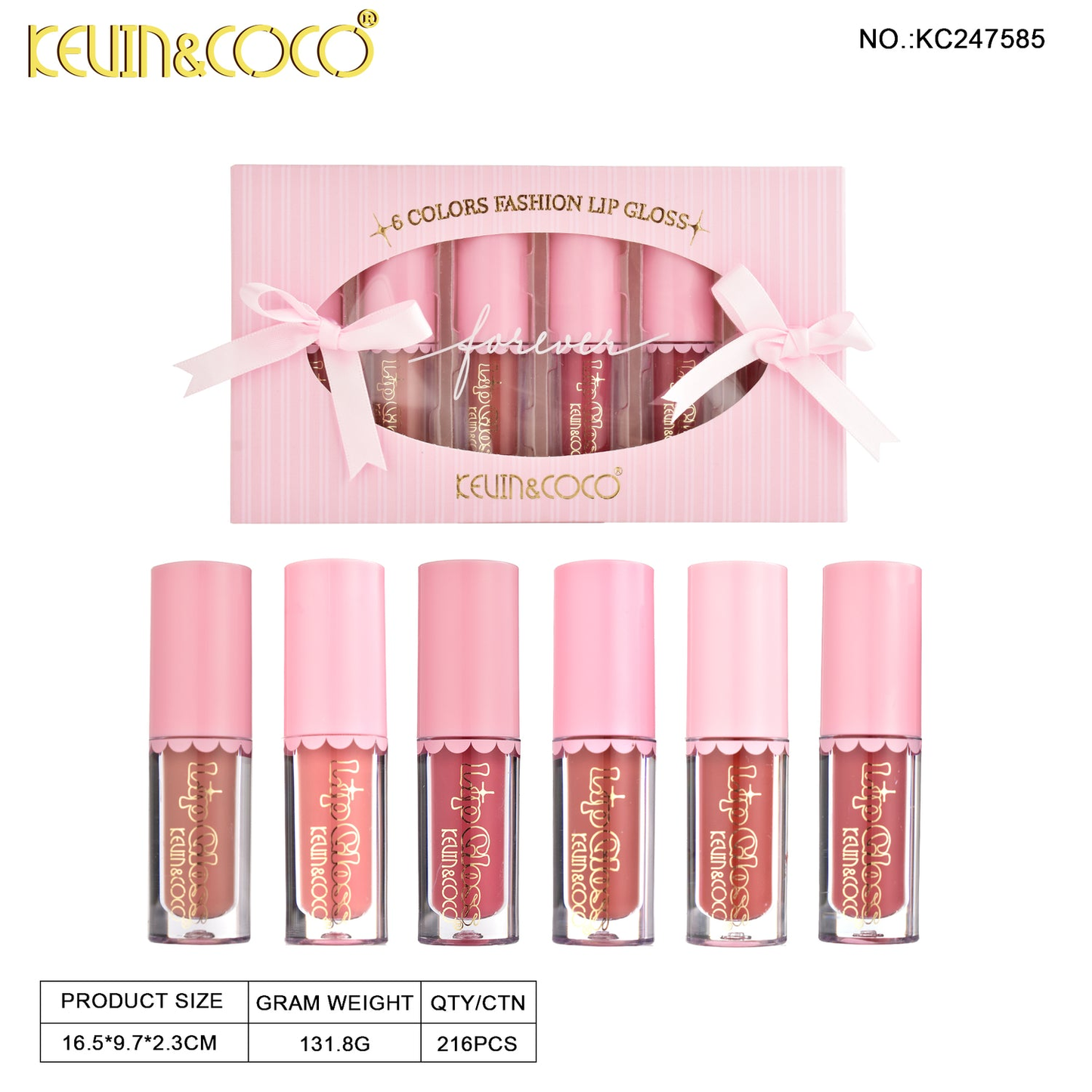 Set de Labiales Matte 6 pz - Kevin & Coco