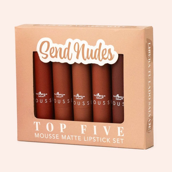 Mousse Matte Lipstick Top Five Sets Tono Send Nudes - Italia Deluxe