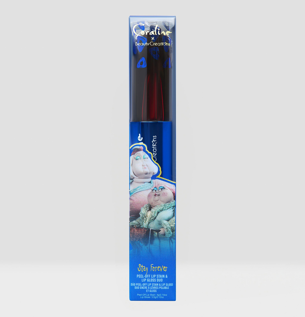 Beauty Creations x Coraline - “Stay Forever” Duo de tintas para labios Peel-Off y Brillo Labial