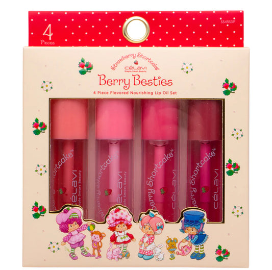 Berry Besties Set 4 Pz Lip Oil Strawberry Shortcake - Celavi