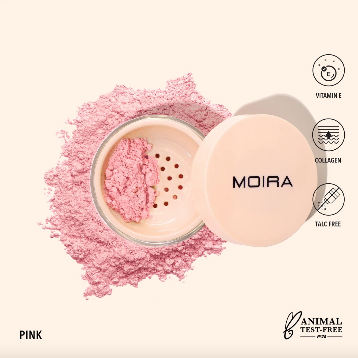 Polvo Traslúcido Rosa Moira