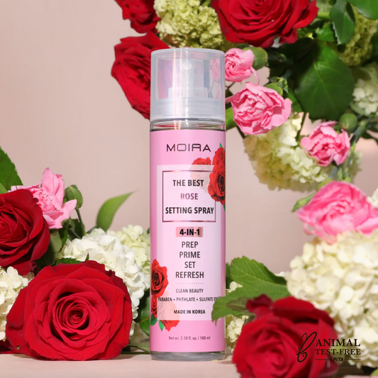 Spray Fijador de Maquillaje 4 en 1 Rosas - Moira