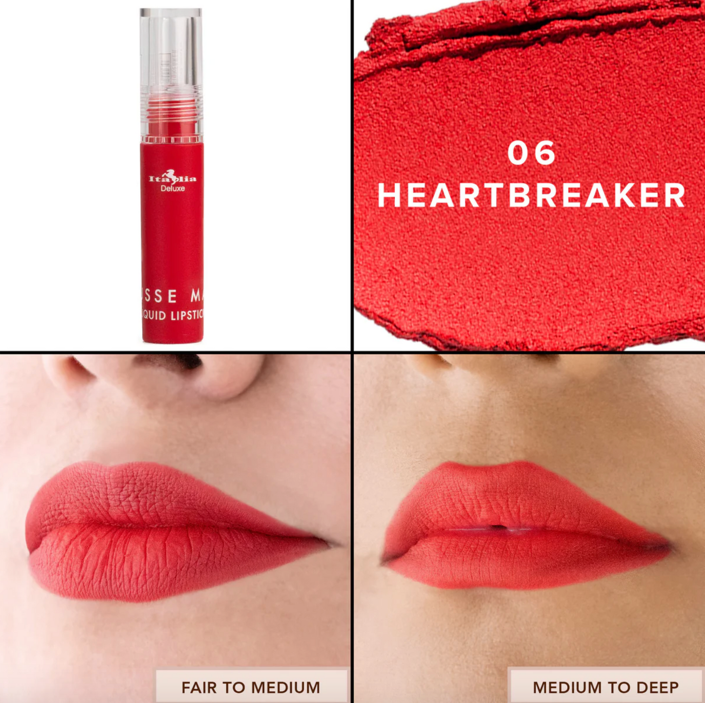 Mousse Matte Liquid Lipstick 06 Heartbreaker Italia Deluxe