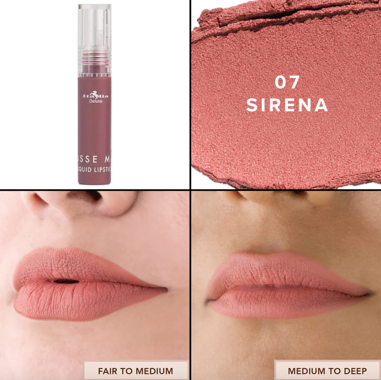 Mousse Matte Liquid Lipstick 07 Sirena Italia Deluxe