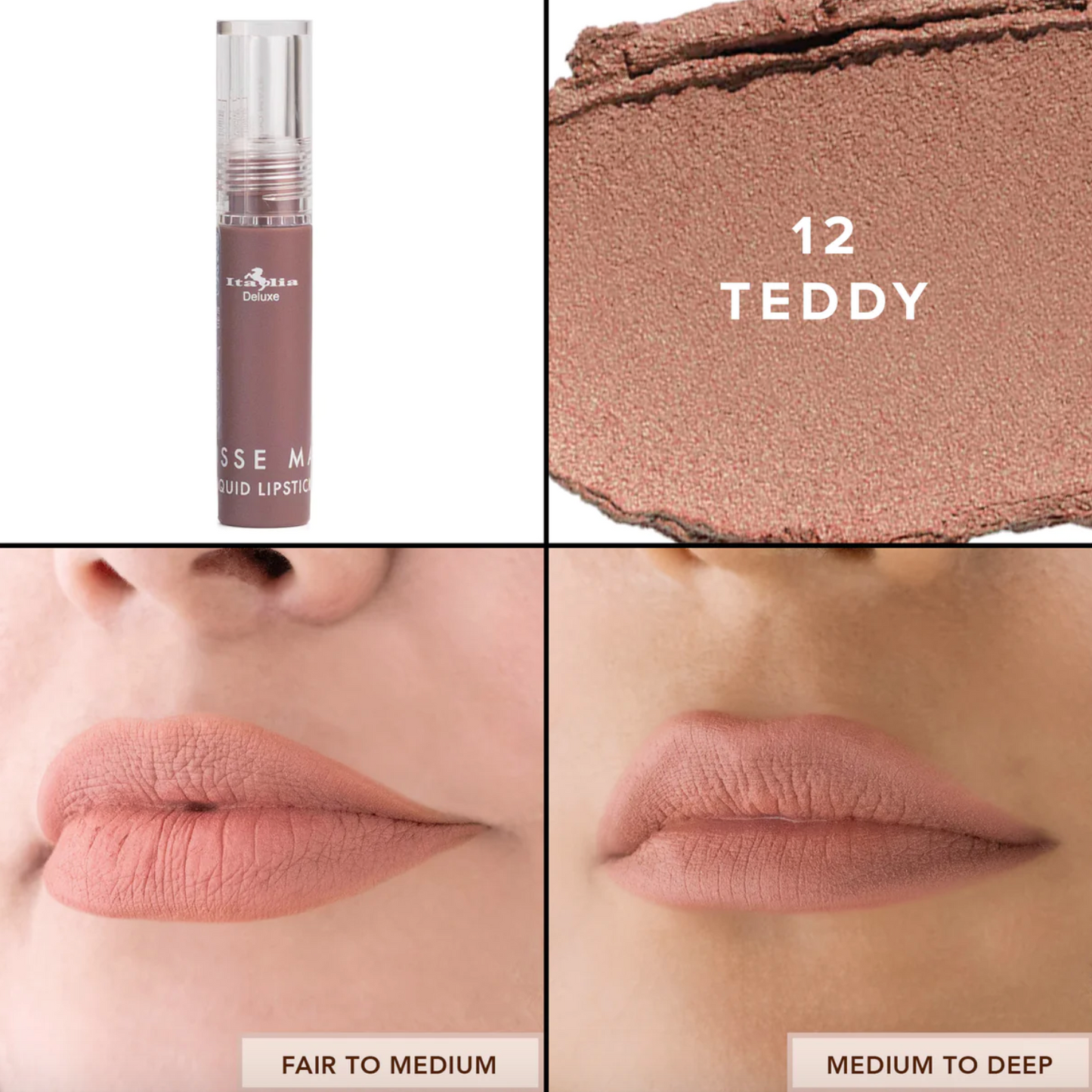 Mousse Matte Liquid Lipstick 12 Teddy Italia Deluxe