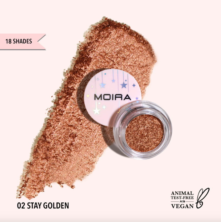 Starshow Shadow Pot 02 Stay Golden Moira Cosmetics