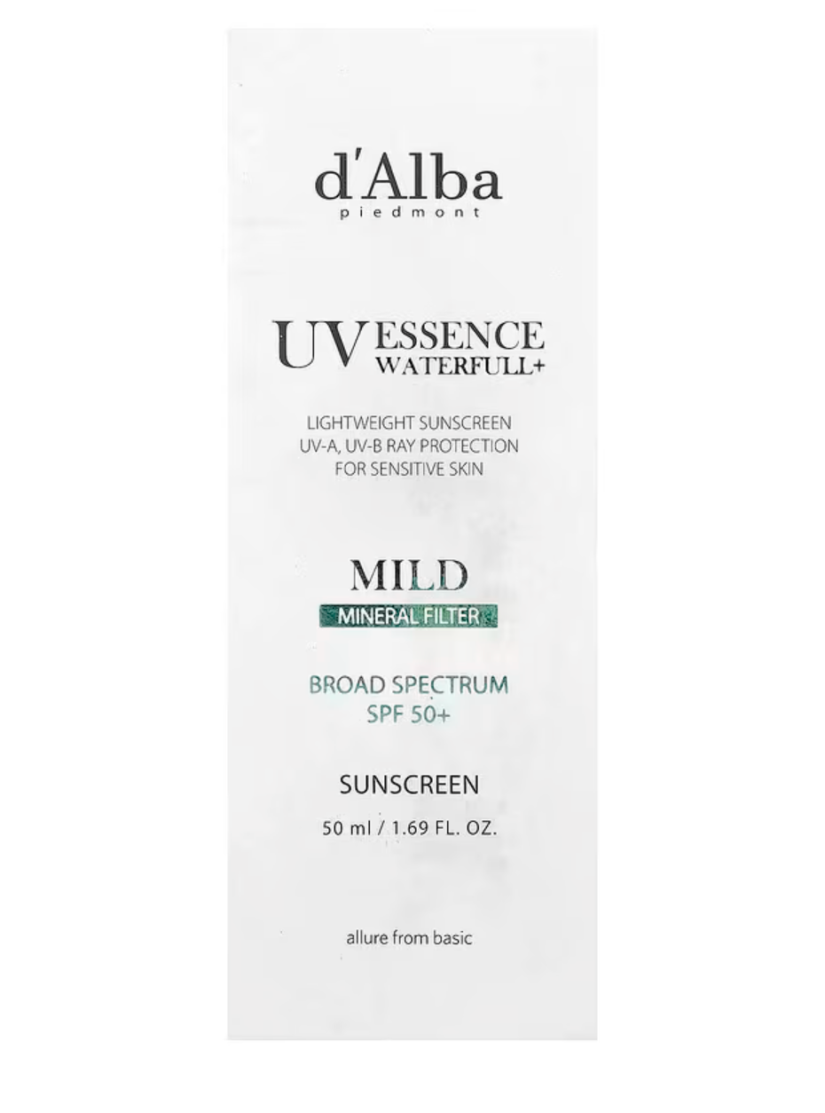 Protector Solar MILD UV Essence Waterfull +, Suave, FPS +50 - d'Alba