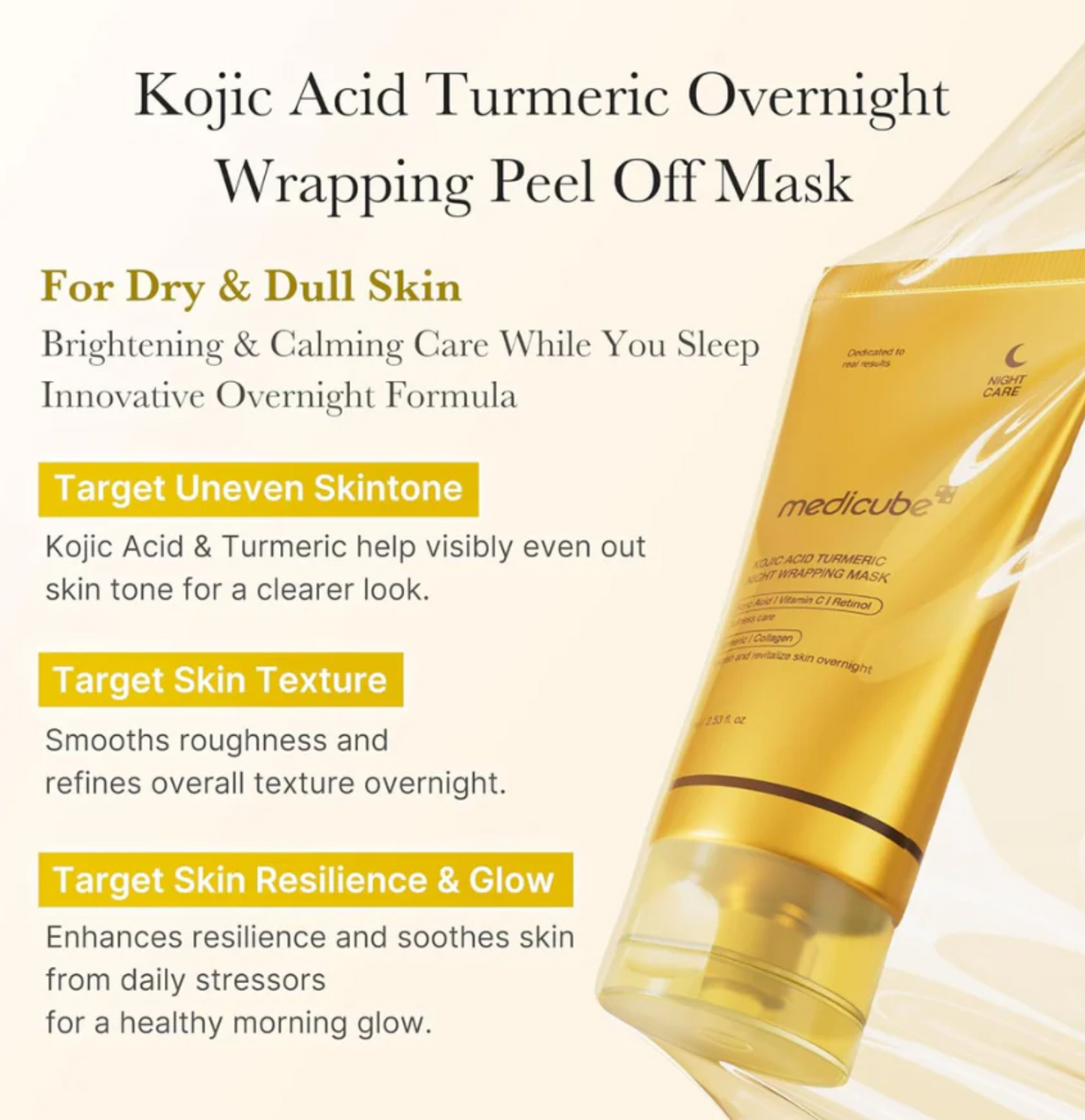 Kojic Acid Turmeric Night Wrapping Mask - Medicube
