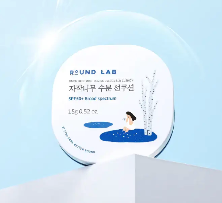 Birch Moisturizing Sun Cushion SPF 50+ - Roound Lab