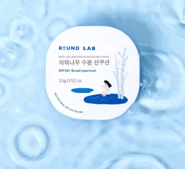 Birch Moisturizing Sun Cushion SPF 50+ - Roound Lab