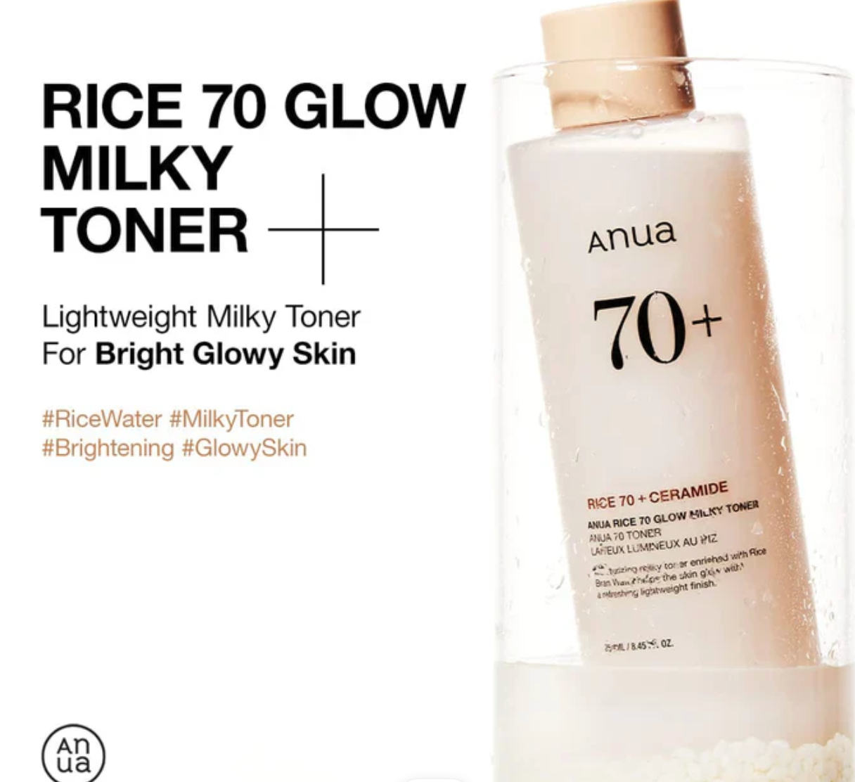 Rice 70 Glow Milky Toner - Anua
