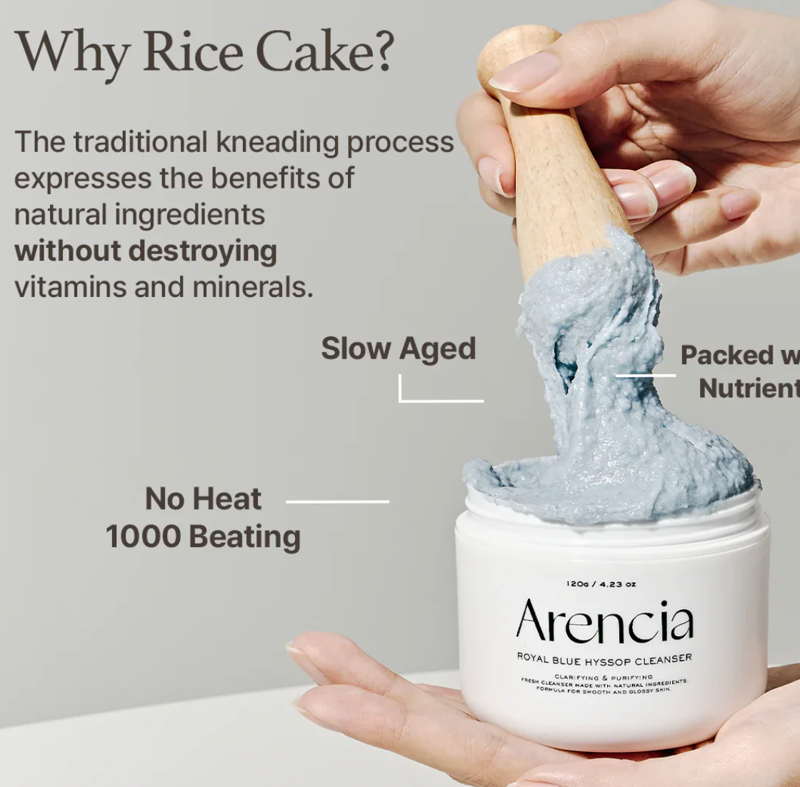 Fresh Blue Hyssop Rice Mochi Cleanser - Arencia