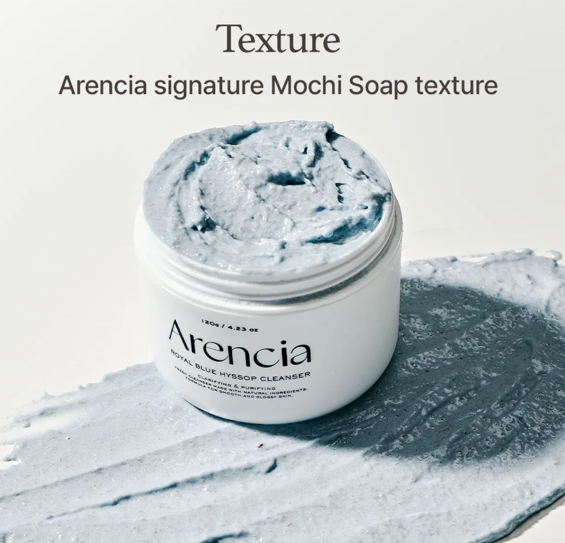 Fresh Blue Hyssop Rice Mochi Cleanser - Arencia