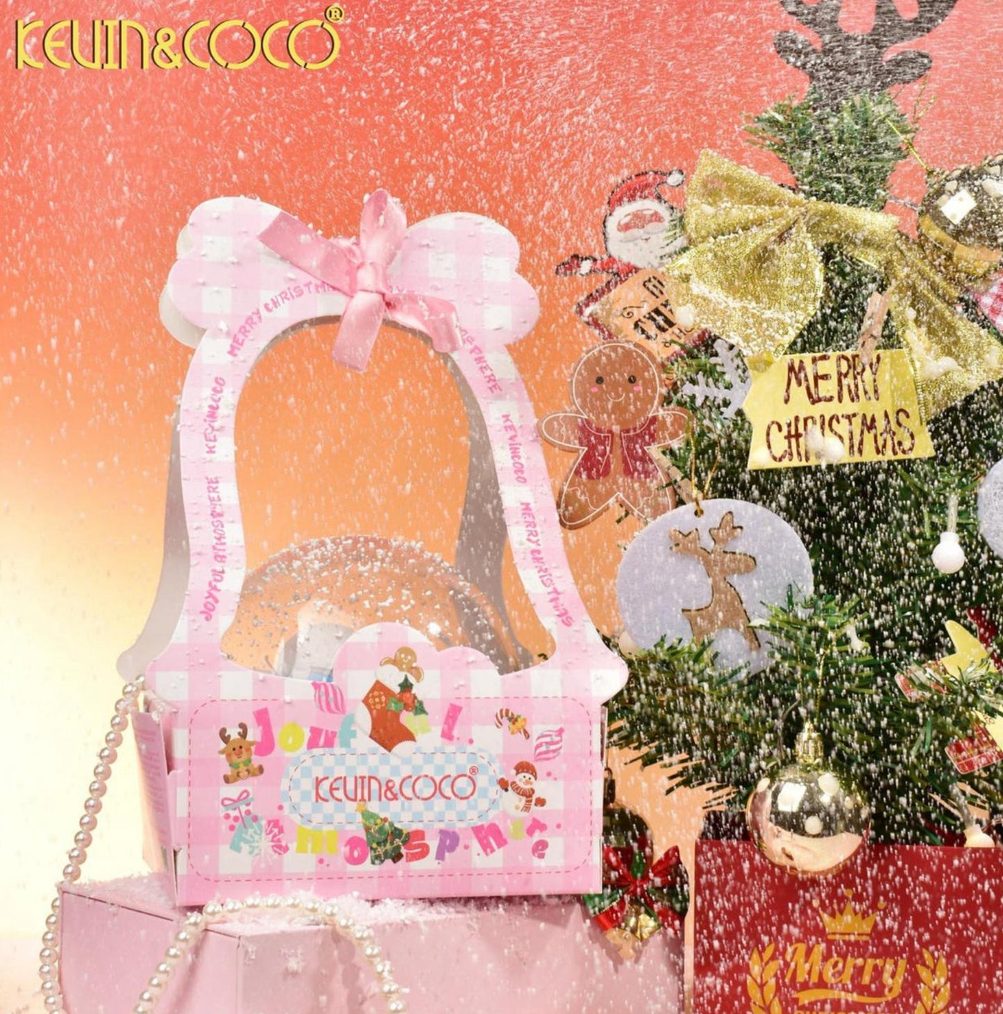 Esfera de Acrílico Navideña de Cosméticos Kevin & Coco