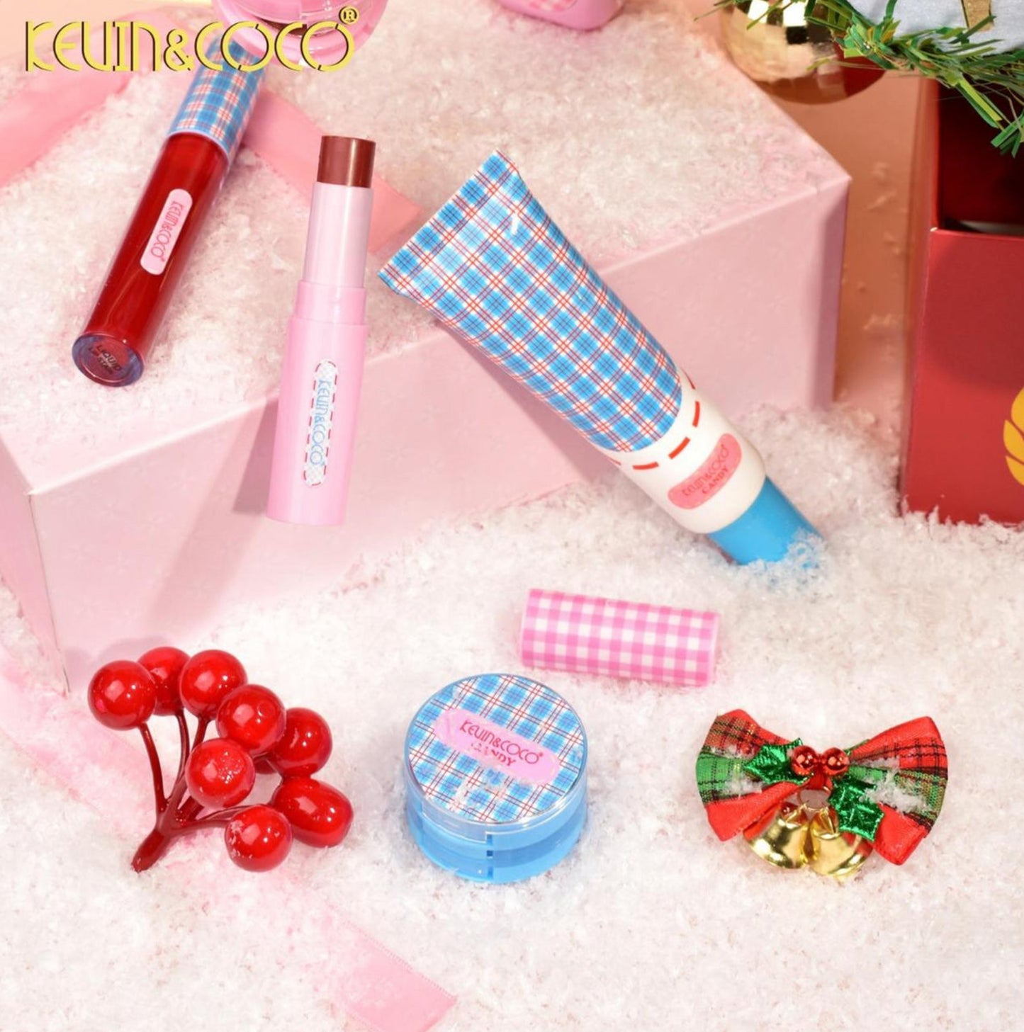 Esfera de Acrílico Navideña de Cosméticos Kevin & Coco