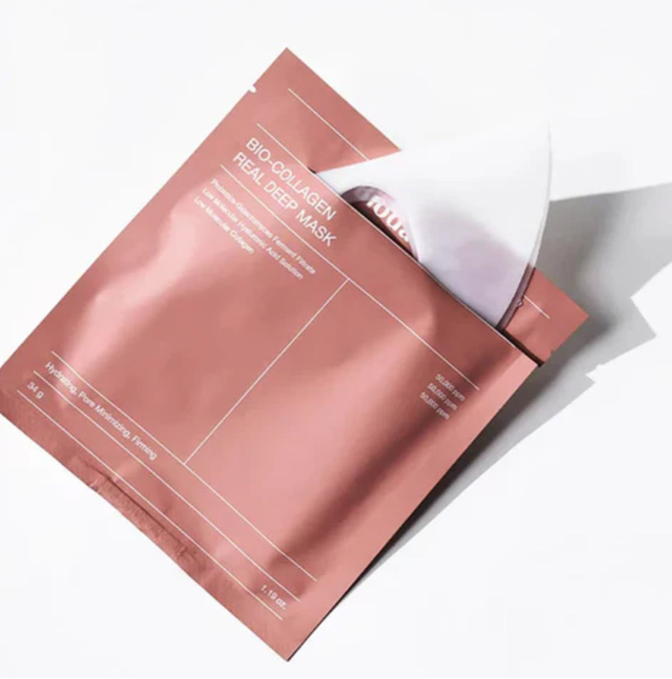 Bio-Collagen Real Deep Mask (Paquete de 4 mascarillas rosa) - BIODANCE