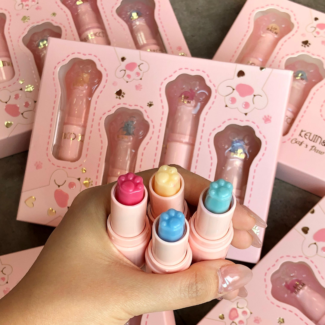 Cat's Paw Set de Bálsamo Labial 4 pz - Kevin & Coco