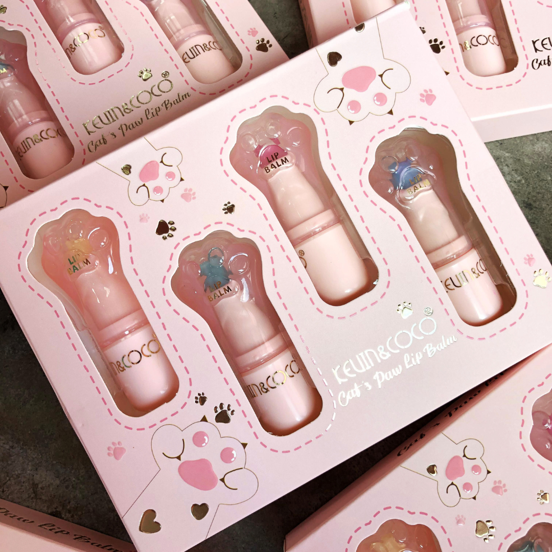 Cat's Paw Set de Bálsamo Labial 4 pz - Kevin & Coco