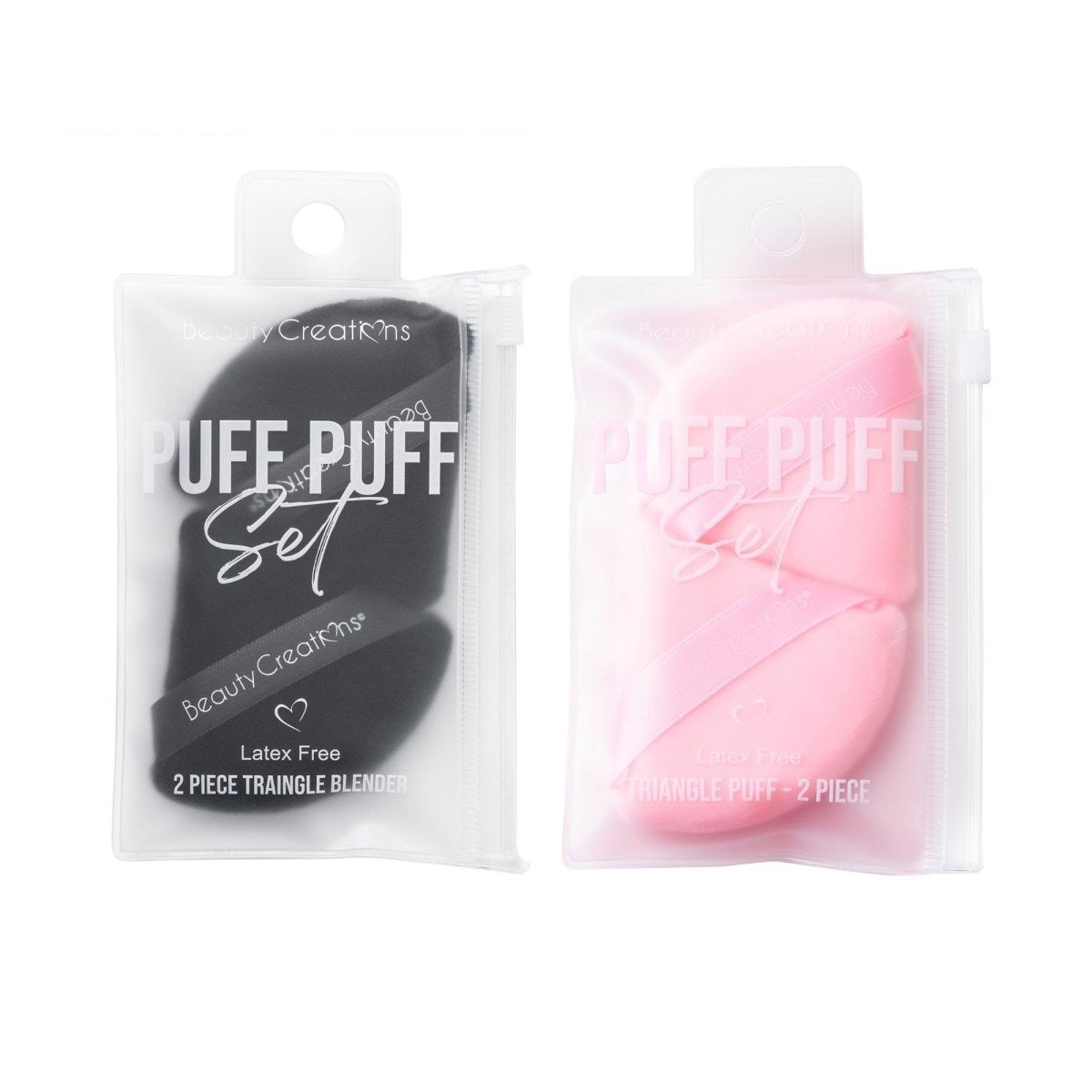 Puff Puff Set de 2 Pzas Set de Esponjas para Maquillaje Rosa - Beauty Creations