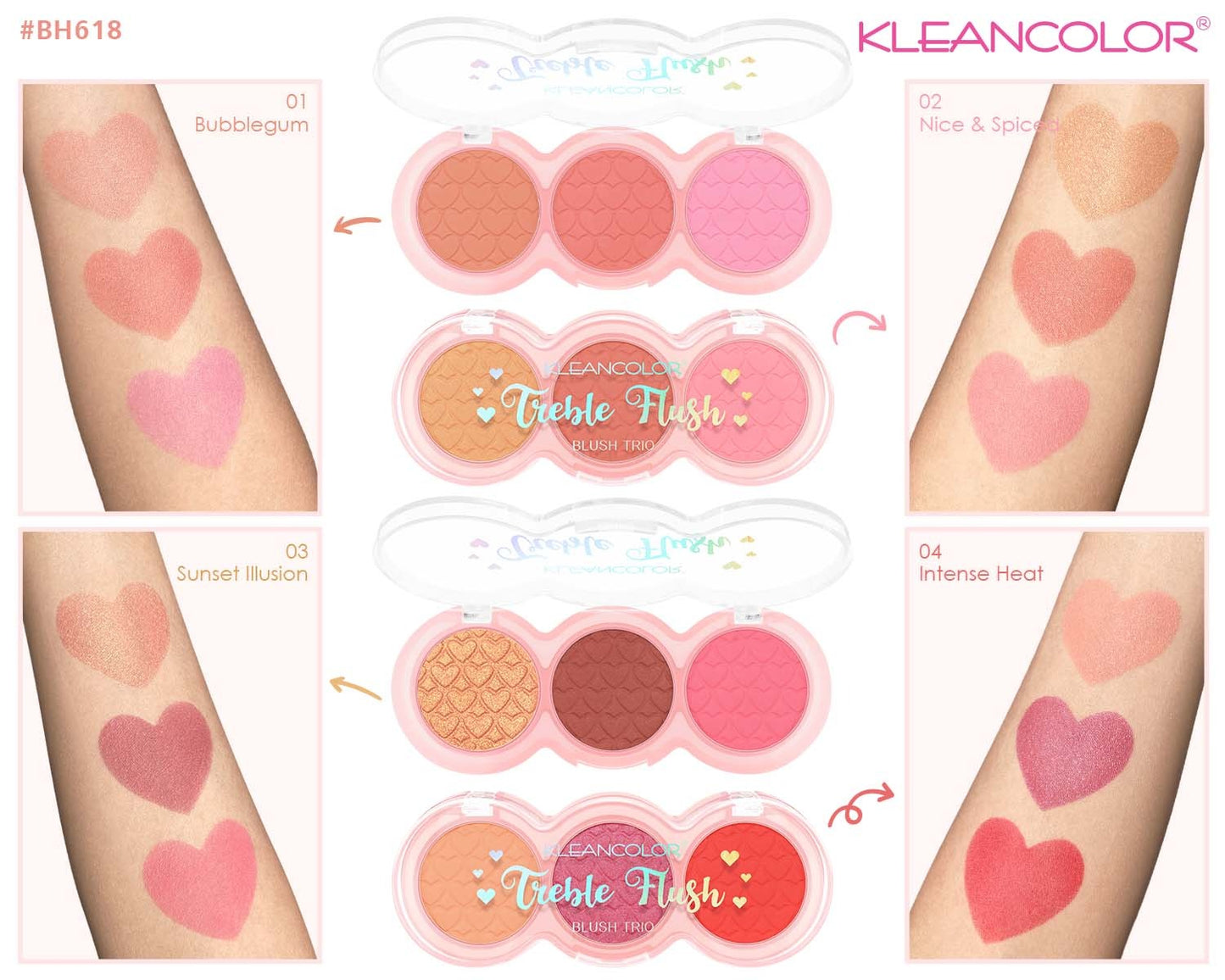 Treble Flush-Blush Trio - KleanColor